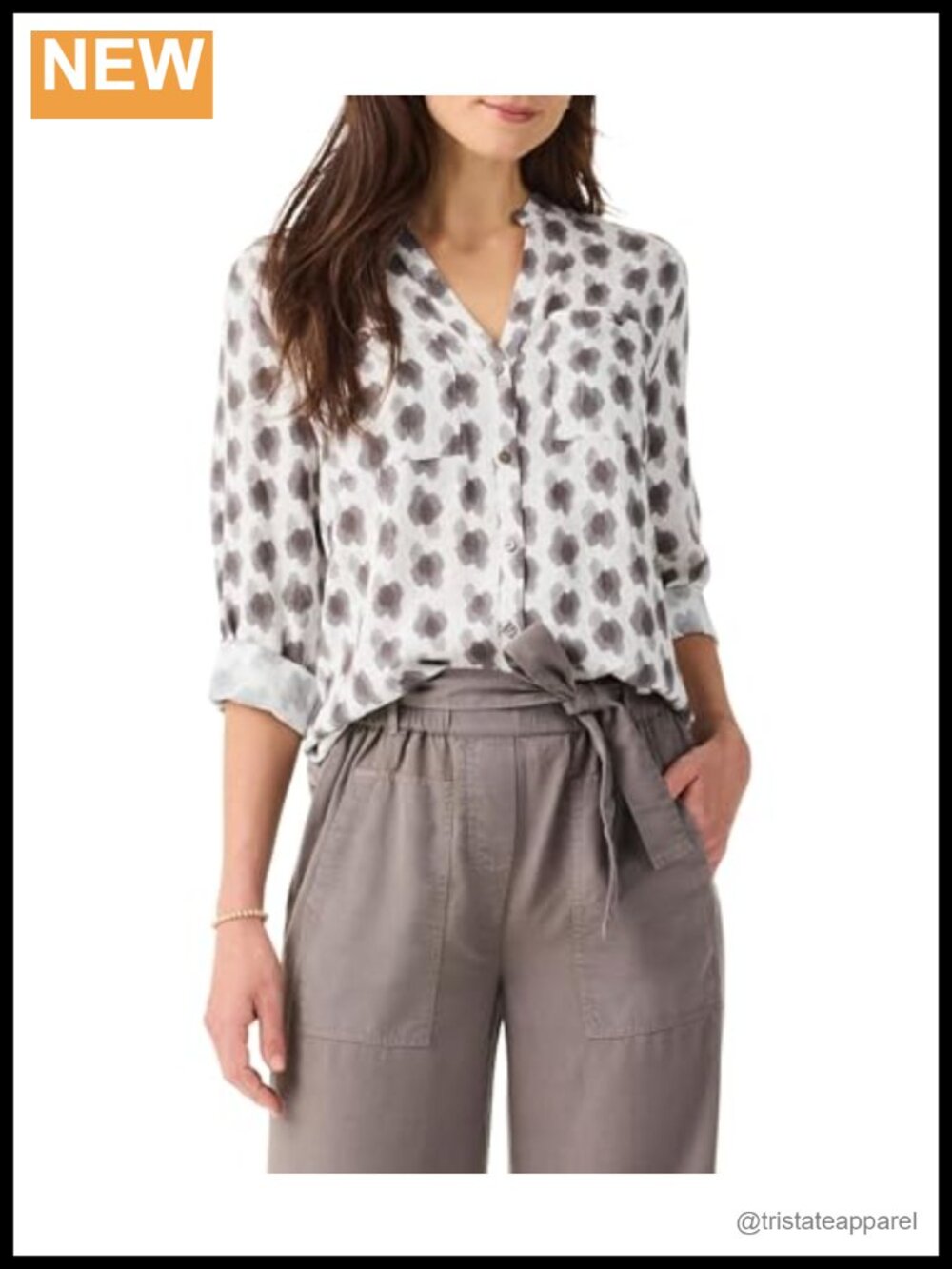 NIC+ZOE Women's Clover Stamp Shirt